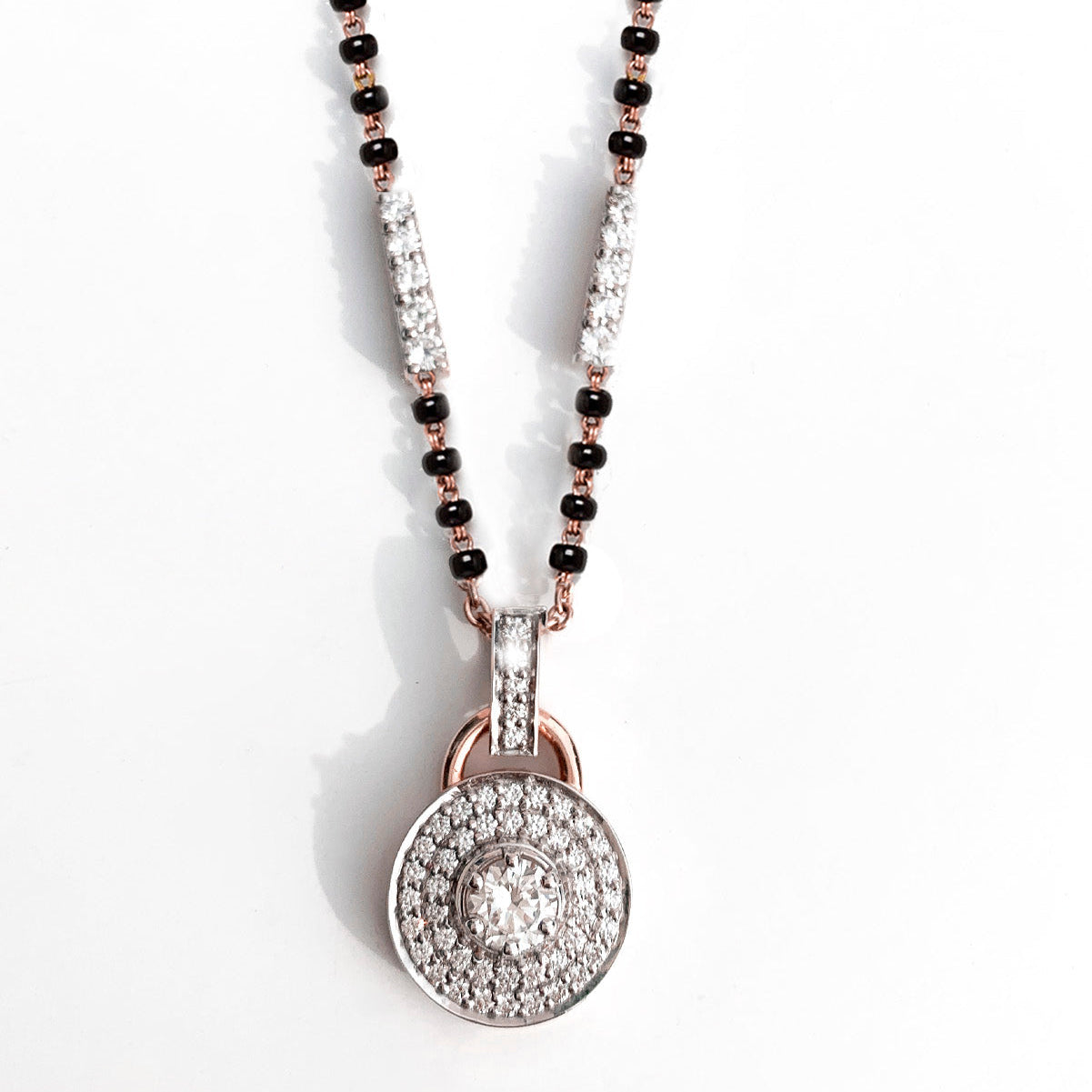 Halo Solitaire Diamond Mangalsutra