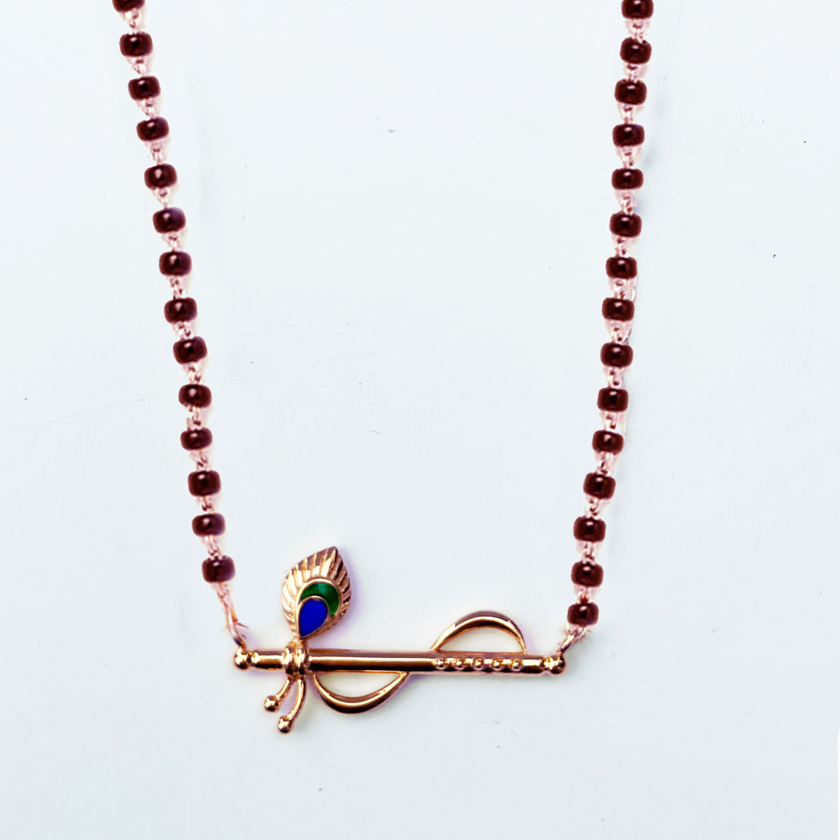 Bansuri Mangalsutra withB lack bead chain
