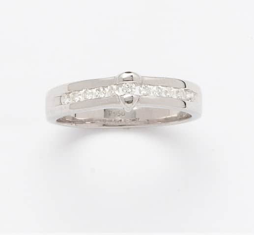white lily diamonds Channel Set Platinum Diamond Ring