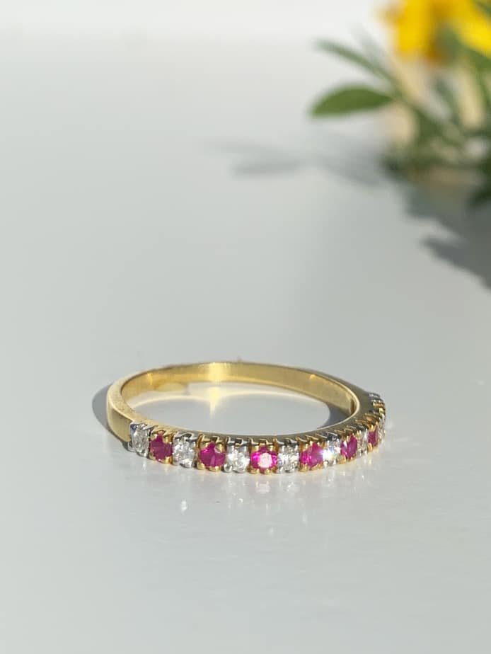 Ruby Diamond Infinity Band