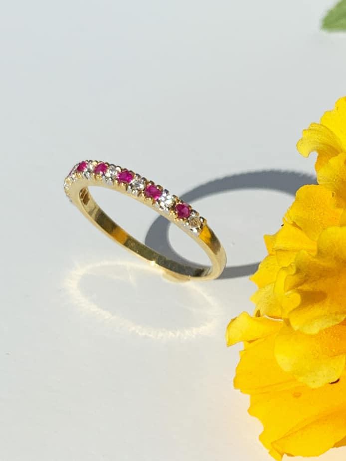 Ruby Diamond Infinity Band