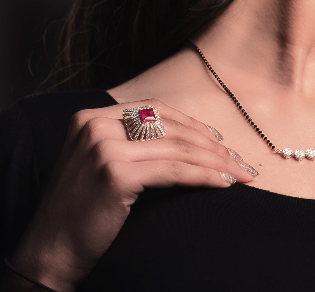 Square Motif Ring