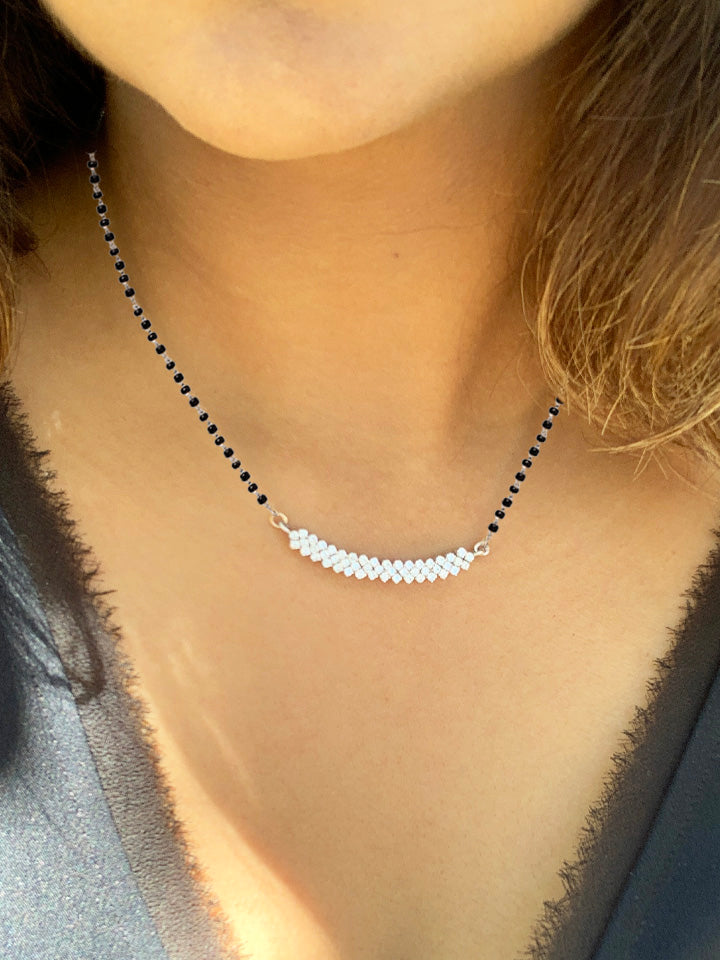 Cresent Diamond Mangalsutra