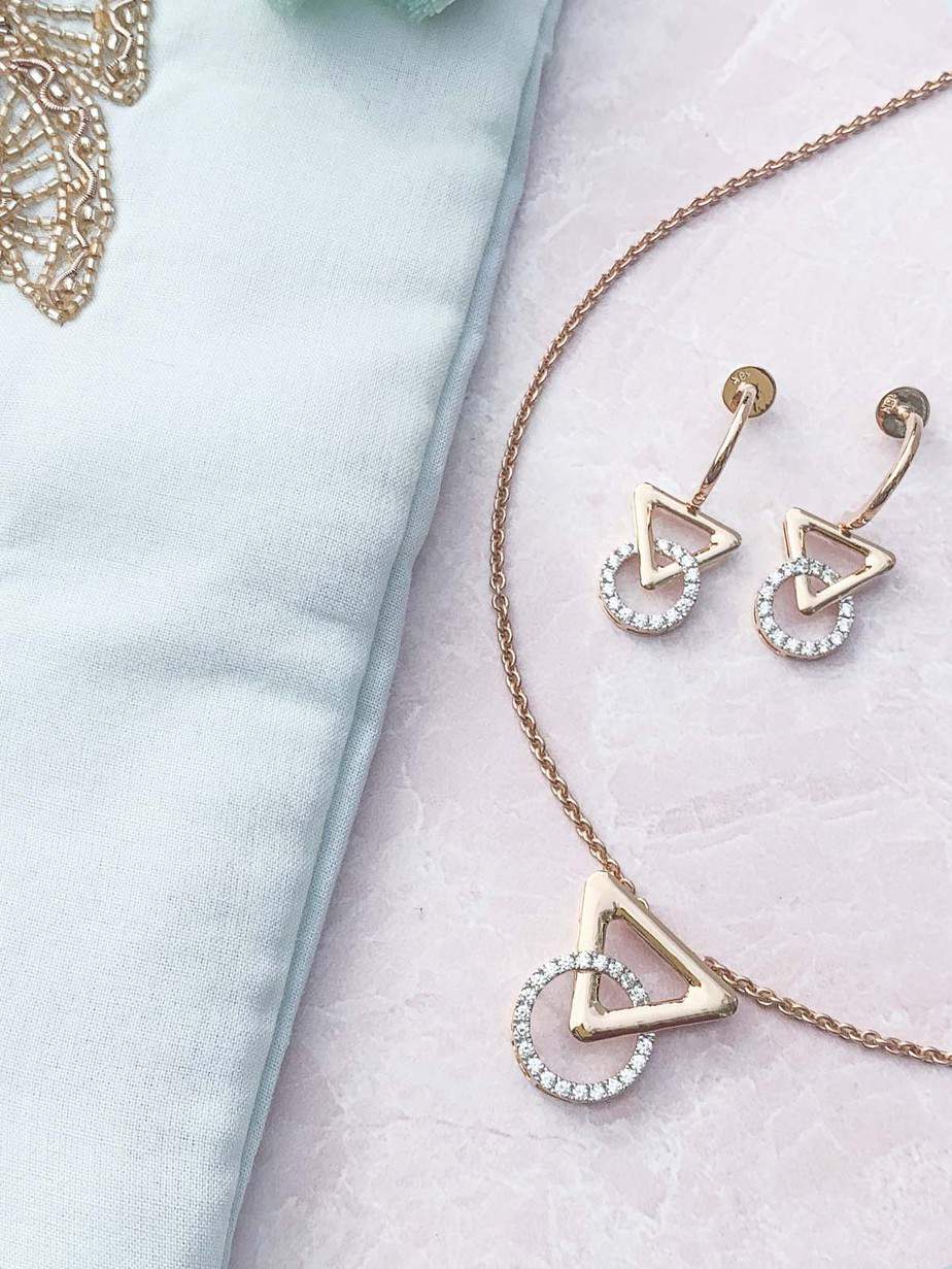 Geometric Diamond Earrings