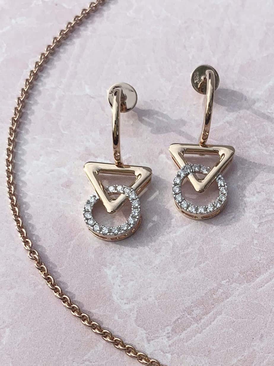 Geometric Diamond Earrings