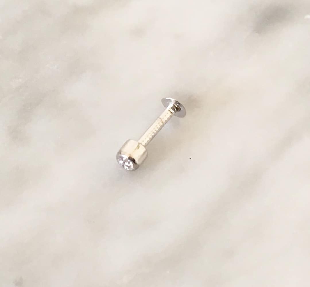 Bezel Diamond Nose Stud