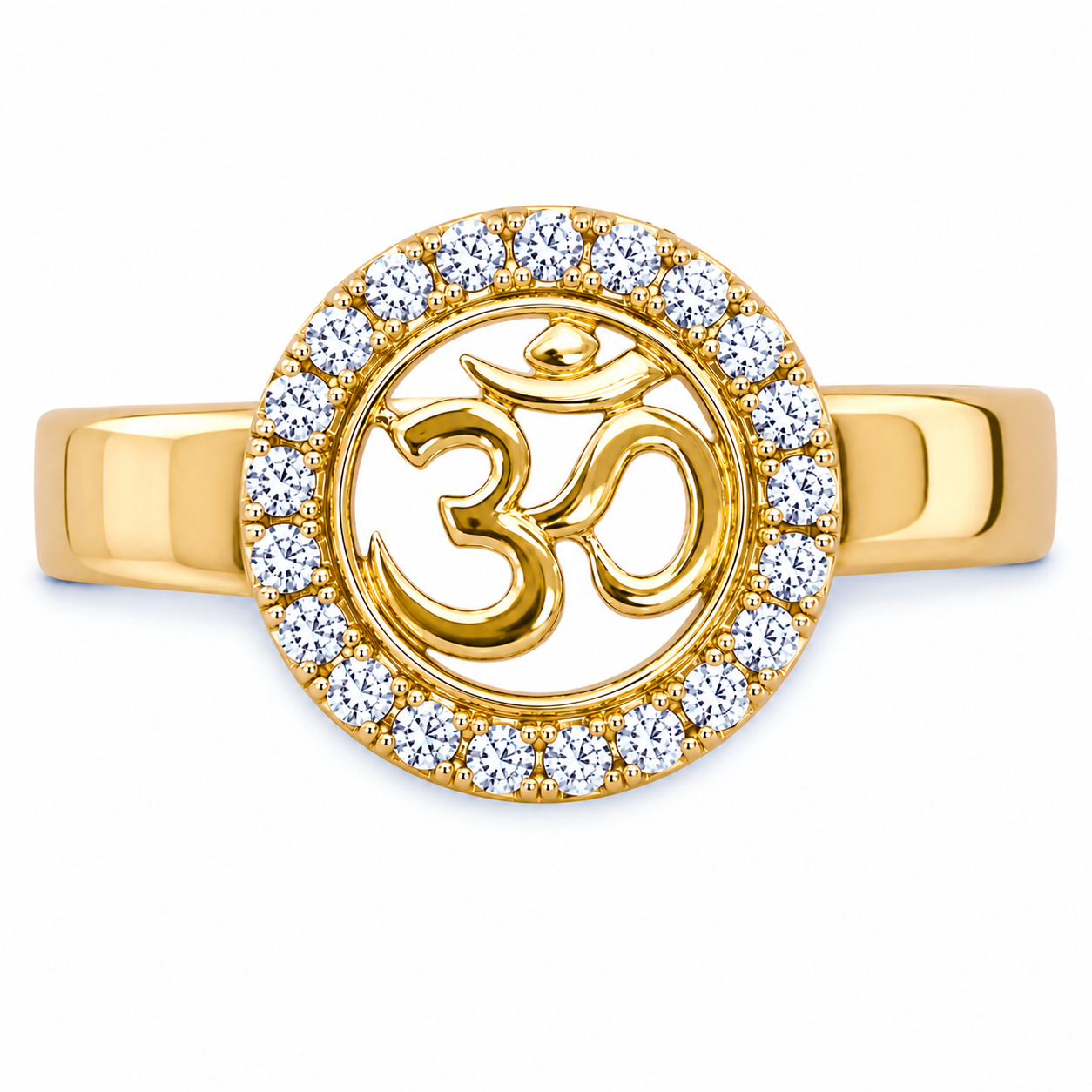 Om Ring Yellow Gold