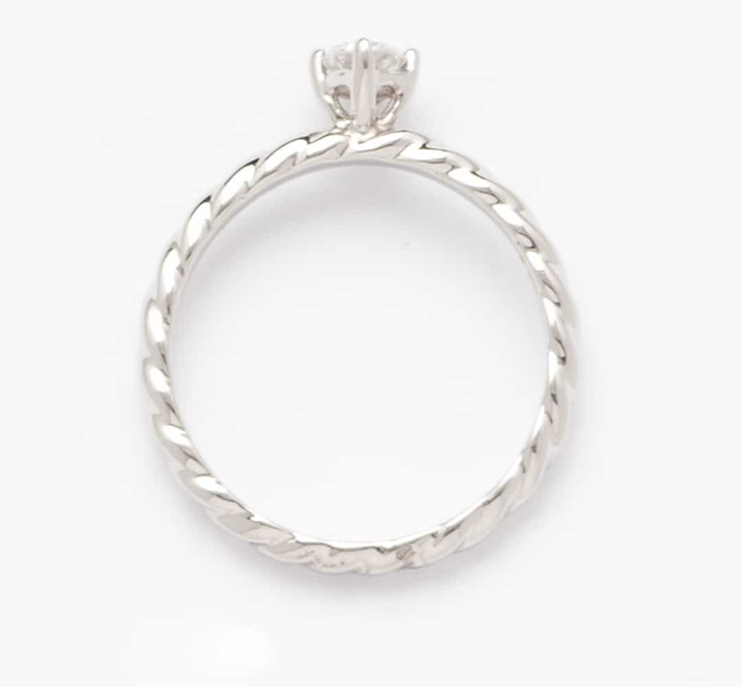 Cable Solitaire Ring