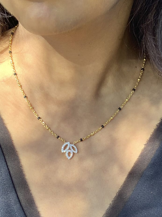 Peony Diamond Mangalsutra