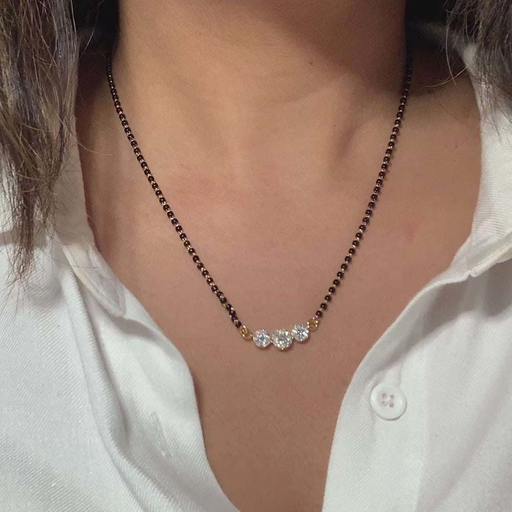 Three diamond mangalsutra 